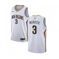 New Orleans Pelicans #3 Nikola Mirotic Swingman White NBA Jersey - Association Edition New Orleans Pelicans #3 Nikola Mirotic Swingman White NBA Jersey - Association Edition