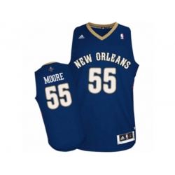New Orleans Pelicans #55 ETwaun Moore Swingman Navy Blue Road NBA Jersey New Orleans Pelicans #55 ETwaun Moore Swingman Navy Blue Road NBA Jersey