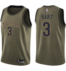 Pelicans #3 Josh Hart Green Basketball Swingman Salute to Service Jersey
