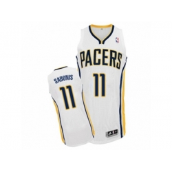 Indiana Pacers #11 Domantas Sabonis Authentic White Home NBA Jersey