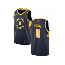 Indiana Pacers #11 Domantas Sabonis Navy Blue NBA Swingman Icon Edition Jersey