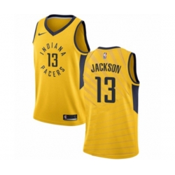 Indiana Pacers #13 Mark Jackson Swingman Gold NBA Jersey Statement Edition