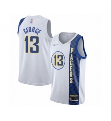 Indiana Pacers #13 Paul George Authentic White Basketball Jersey - 2019-20 City Edition