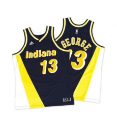 Indiana Pacers #13 Paul George Swingman Navy Gold Throwback Basketball Jersey