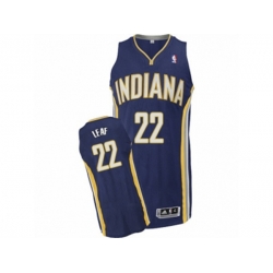 Indiana Pacers #22 T. J. Leaf Authentic Navy Blue Road NBA Jersey