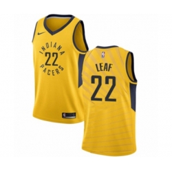 Indiana Pacers #22 T. J. Leaf Swingman Gold NBA Jersey Statement Edition