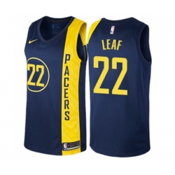 Indiana Pacers #22 T. J. Leaf Swingman Navy Blue NBA Jersey - City Edition