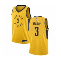 Indiana Pacers #3 Joe Young Swingman Gold NBA Jersey Statement Edition