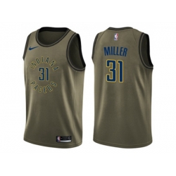 Indiana Pacers #31 Reggie Miller Green Salute to Service NBA Swingman Jersey