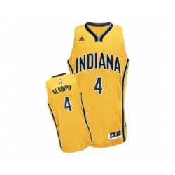 Indiana Pacers #4 Victor Oladipo Swingman Gold Alternate NBA Jersey