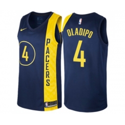 Indiana Pacers #4 Victor Oladipo Swingman Navy Blue NBA Jersey - City Edition