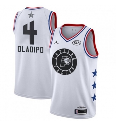 Indiana Pacers #4 Victor Oladipo White NBA Jordan Swingman 2019 All-Star Game Jersey