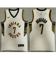 Indiana Pacers #7 Malcolm Brogdon New White 2021 Nike Swingman Stitched NBA Jersey