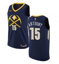 Denver Nuggets #15 Carmelo Anthony Swingman Navy Blue NBA Jersey - City Edition