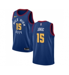 Denver Nuggets #15 Nikola Jokic Swingman Light Blue Alternate Basketball Jersey Statement Edition