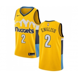 Denver Nuggets #2 Alex English Swingman Gold Alternate NBA Jersey Statement Edition