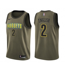 Denver Nuggets #2 Alex English Swingman Green Salute to Service NBA Jersey