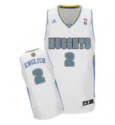 Denver Nuggets #2 Alex English Swingman White Home NBA Jersey