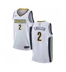 Denver Nuggets #2 Alex English Swingman White NBA Jersey - Association Edition