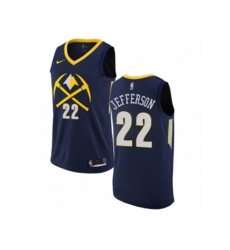 Denver Nuggets #22 Richard Jefferson Authentic Navy Blue NBA Jersey - City Edition