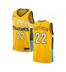 Denver Nuggets #22 Richard Jefferson Swingman Gold Alternate NBA Jersey Statement Edition