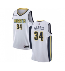 Denver Nuggets #34 Devin Harris Authentic White Basketball Jersey - Association Edition