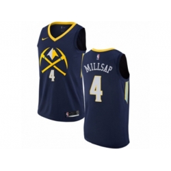 Denver Nuggets #4 Paul Millsap Authentic Navy Blue NBA Jersey - City Edition