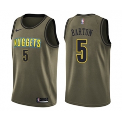 Denver Nuggets #5 Will Barton Swingman Green Salute to Service NBA Jersey