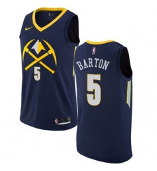 Denver Nuggets #5 Will Barton Swingman Navy Blue NBA Jersey - City Edition
