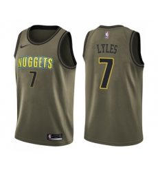 Denver Nuggets #7 Trey Lyles Swingman Green Salute to Service NBA Jersey