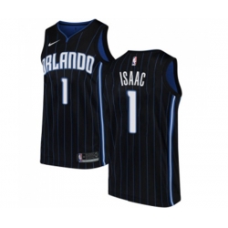 Orlando Magic #1 Jonathan Isaac Authentic Black Alternate NBA Jersey Statement Edition
