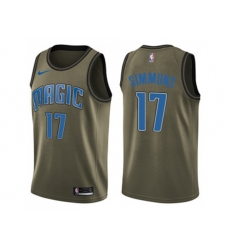 Orlando Magic #17 Jonathon Simmons Green Salute to Service NBA Swingman Jersey