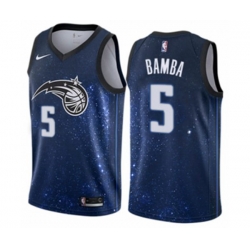Orlando Magic #5 Mohamed Bamba Authentic Blue NBA Jersey - City Edition