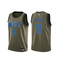 Orlando Magic #9 Nikola Vucevic Green Salute to Service NBA Swingman Jersey
