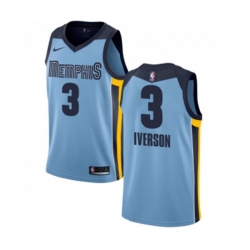 Memphis Grizzlies #3 Allen Iverson Swingman Light Blue NBA Jersey Statement Edition Memphis Grizzlies #3 Allen Iverson Swingman Light Blue NBA Jersey Statement Edition