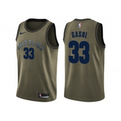 Memphis Grizzlies #33 Marc Gasol Green Salute to Service NBA Swingman Jersey Memphis Grizzlies #33 Marc Gasol Green Salute to Service NBA Swingman Jersey