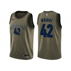 Memphis Grizzlies #42 Lorenzen Wright Green Salute to Service NBA Swingman Jersey Memphis Grizzlies #42 Lorenzen Wright Green Salute to Service NBA Swingman Jersey