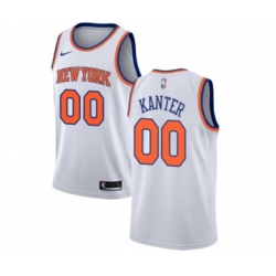 New York Knicks #00 Enes Kanter Swingman White NBA Jersey - Association Edition