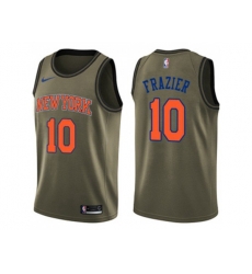 New York Knicks #10 Walt Frazier Green Salute to Service NBA Swingman Jersey