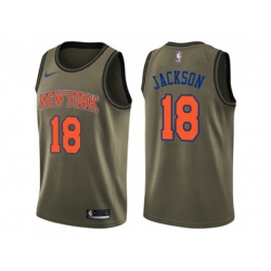 New York Knicks #18 Phil Jackson Green Salute to Service NBA Swingman Jersey