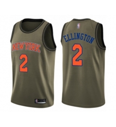 New York Knicks #2 Wayne Ellington Swingman Green Salute to Service Basketball Jersey