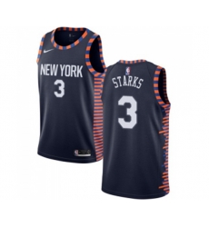 New York Knicks #3 John Starks Swingman Navy Blue Basketball Jersey - 2018-19 City Edition
