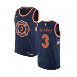 New York Knicks #3 John Starks Swingman Navy Blue NBA Jersey - City Edition