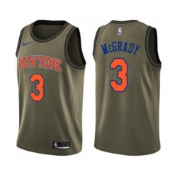 New York Knicks #3 Tracy McGrady Swingman Green Salute to Service NBA Jersey