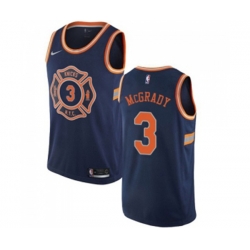 New York Knicks #3 Tracy McGrady Swingman Navy Blue NBA Jersey - City Edition