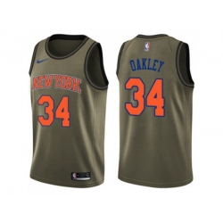 New York Knicks #34 Charles Oakley Green Salute to Service NBA Swingman Jersey