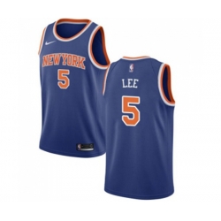 New York Knicks #5 Courtney Lee Swingman Royal Blue NBA Jersey - Icon Edition