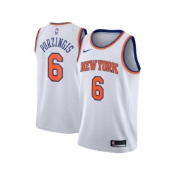 New York Knicks #6 Kristaps Porzingis White NBA Swingman Association Edition Jersey
