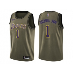 Los Angeles Lakers #1 Kentavious Caldwell-Pope Green Salute to Service NBA Swingman Jersey