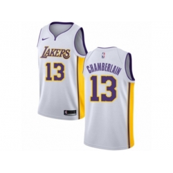 Los Angeles Lakers #13 Wilt Chamberlain Authentic White NBA Jersey - Association Edition